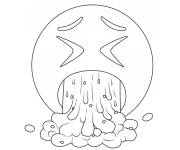 Coloriage Emoji d&eacute;go&ucirc;t&eacute;