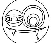 Coloriage Emoji Dracula