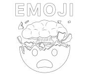 Coloriage Emoji en col&egrave;re explosif &agrave; colorier