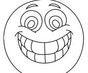 Coloriage Emoji en riant pour enfants