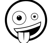Coloriage Emoji fou