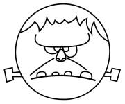 Coloriage Emoji Frankenstein
