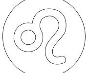 Coloriage et dessins gratuit &Eacute;moji lion horoscope à imprimer