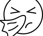 Coloriage Emoji malade