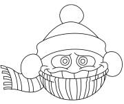 Coloriage Emoji qui se sent froid