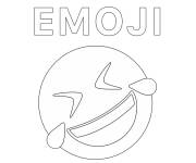 Coloriage Emoji riant