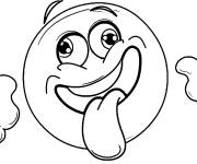Coloriage Emoji rigolo