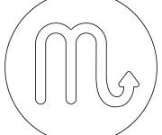 Coloriage et dessins gratuit &Eacute;moji Scorpion horoscope à imprimer