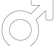 Coloriage et dessins gratuit Emoji signe masculin à imprimer