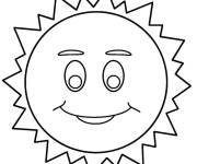 Coloriage Emoji soleil en ligne