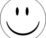Coloriage Emoji souriant simple