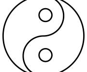 Coloriage &Eacute;moji yin yang