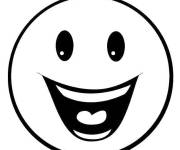 Coloriage Emoticon heureux
