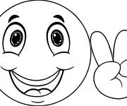 Coloriage Emoticon souriant