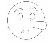 Coloriage Emotic&ocirc;ne curieux