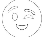 Coloriage Smiley clin d'&oelig;il en ligne