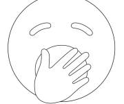 Coloriage Smiley ennuy&eacute;