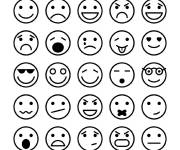 Coloriage Tout les &eacute;mojis de chat