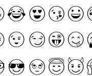 Coloriage Tout les emojis populaires