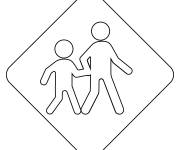 Coloriage Traversant emoji pour les petits