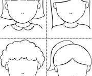 Coloriage Ajoutez vos expressions sur les visages