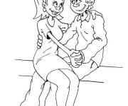 Coloriage Amour des adolescents