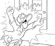 Coloriage Donald Duck et les &eacute;motions de la rage