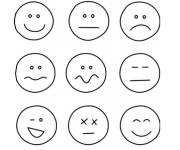 Coloriage et dessins gratuit &Eacute;moji &eacute;motionnel facile à imprimer