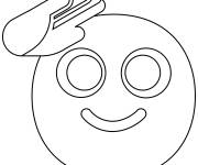 Coloriage Emoji exprimant le respect