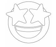 Coloriage Emoji indiquant le sentiment de la confiance 