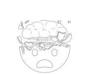 Coloriage Emoji se sent satur&eacute;