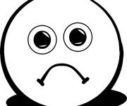 Coloriage Emoji triste GS