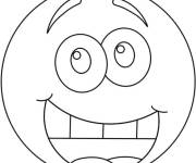 Coloriage et dessins gratuit Emoticon et l'&eacute;motion de rire à imprimer