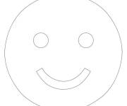 Coloriage et dessins gratuit Emotic&ocirc;ne contente à imprimer