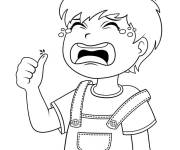 Coloriage Emotion de douleur