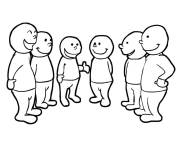 Coloriage Emotion du groupe
