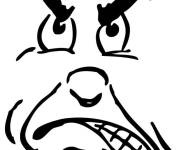 Coloriage Emotion fureur