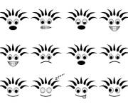 Coloriage Emotions de base imprimable