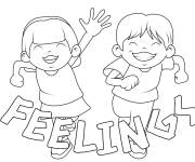 Coloriage Emotions de de plaisir