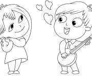Coloriage &Eacute;motions de l'amour