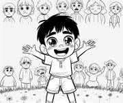 Coloriage &Eacute;motions des enfants &agrave; colorier