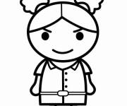 Coloriage Expression faciale de la m&eacute;chancet&eacute;