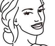 Coloriage Femme qui sourit