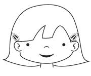 Coloriage et dessins gratuit Fille se sent satisfaite à imprimer