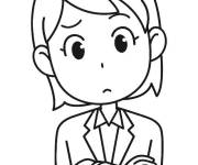 Coloriage Fille surprise PS