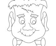 Coloriage Frankenstein se sent joyeux