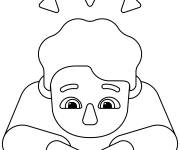 Coloriage Homme qui s'incline de la tristesse