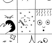 Coloriage Humeur diff&eacute;rente