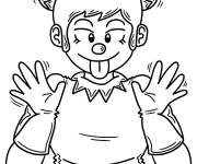Coloriage Jeune fille qui rigole