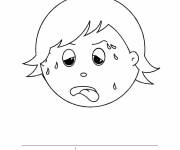 Coloriage L'enfant se sent chaud